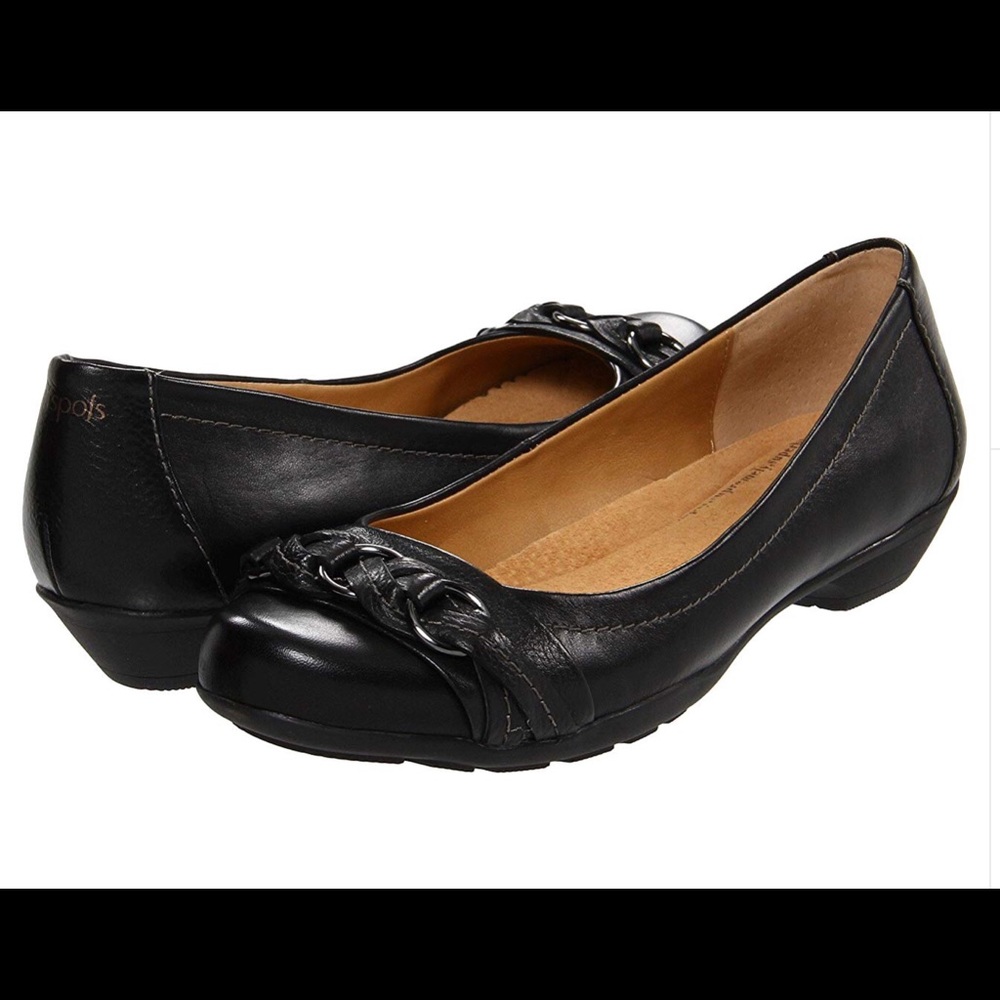 Braided leather flats by Softspots